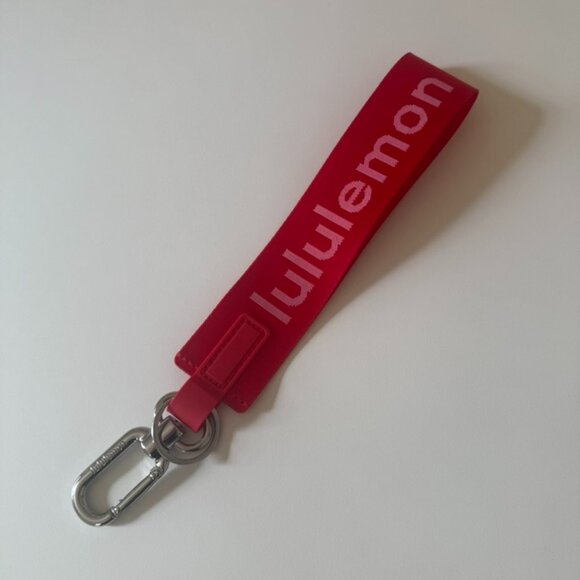NWOT Lululemon Never Lost Keychain - Grenadine Red/White - Picture 1 of 2